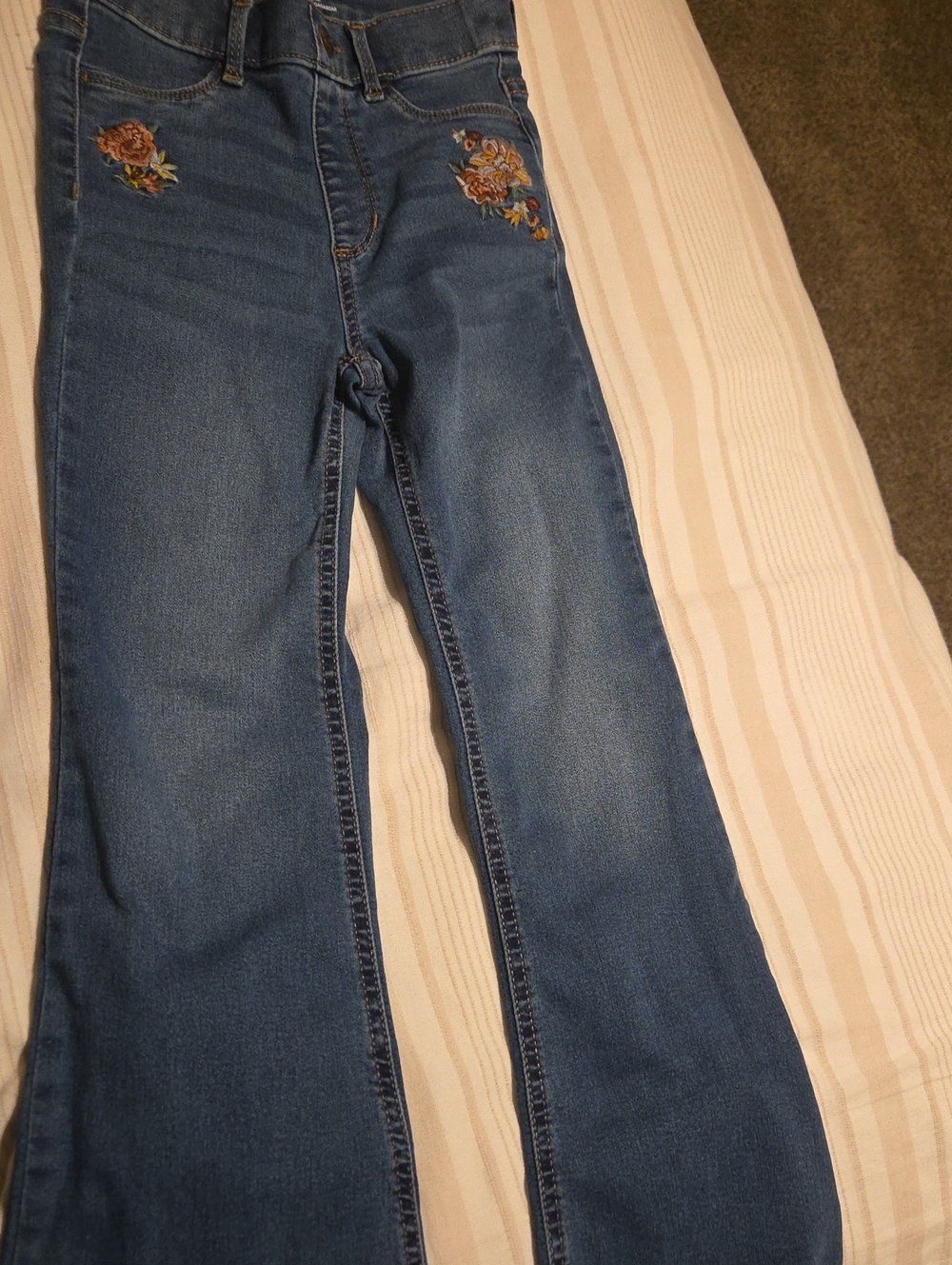 wonder nation Blue Embroidered Flare Jeans
